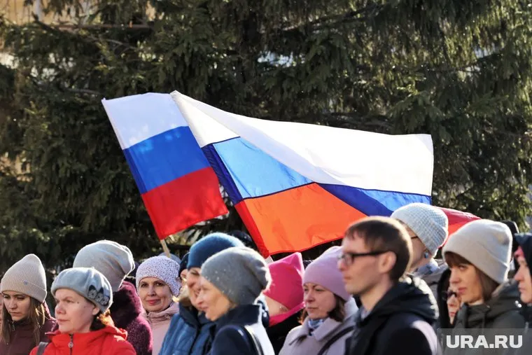Жители Кургана вышли на митинг в поддержку спецоперации России на Украине