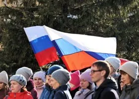 Курганцы вышли на митинг в поддержку спецоперации на Украине