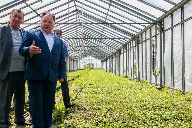 Депутаты Курганской областной Думы на полях ЗАО "Картофель". Село Митино