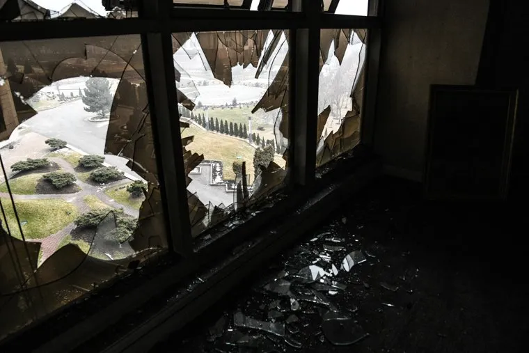 Резиденция президента Казахстана в Алма-Ате после штурма. Алма-Ата, Казахстан