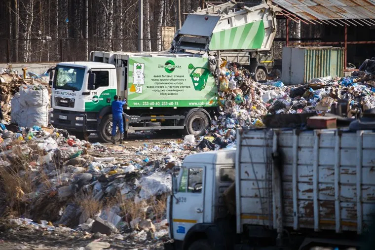 Полигон ТБО и цех сортировки. «Спецавтобаза». Екатеринбург, мусоровоз, свалка, лка, тбо, ман, man, спецавтобаза