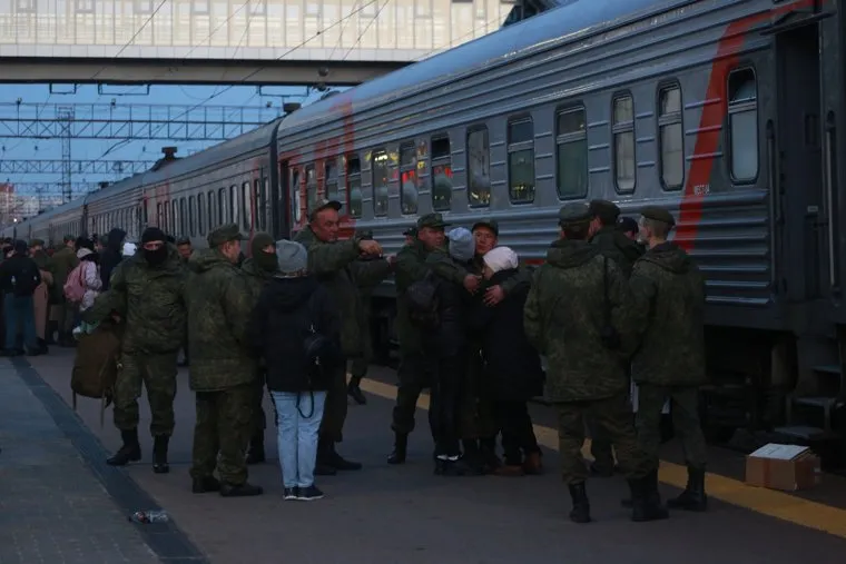 Отправка мобилизованных. Тюмень