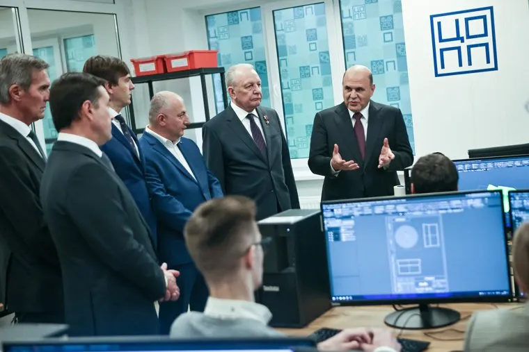 Премьер-министр России Михаил Мишустин в Реутове. Московская область, Реутов