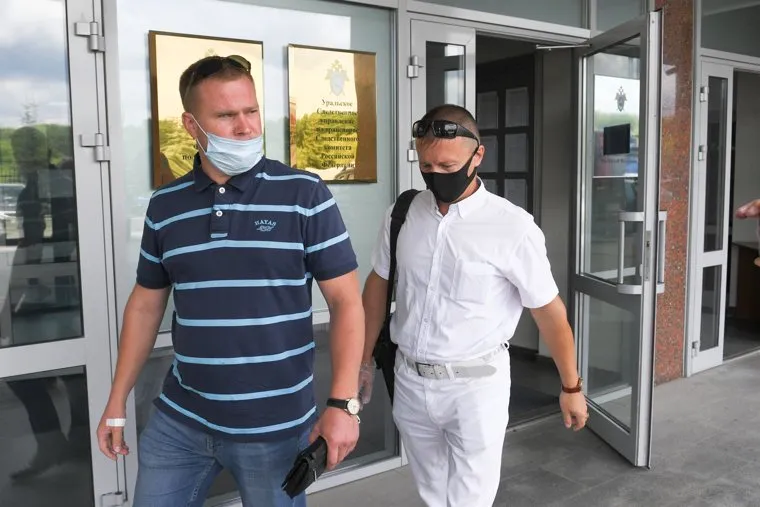 Александр Коркин после допроса в СК. Необр