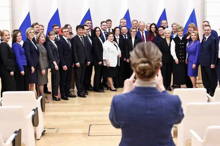 Владимир Путин на приветствии членам избирательных комиссий. Москва