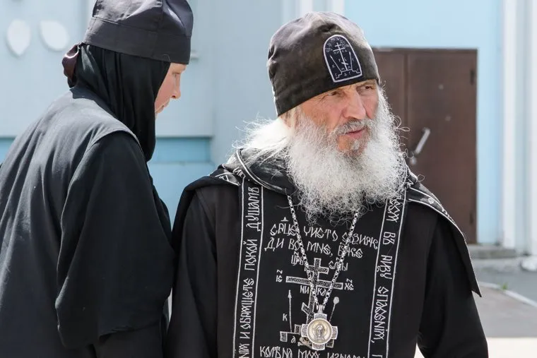 Схиигумен Сергий после заседания епархиального суда Екатеринбургской епархии. Екатеринбург