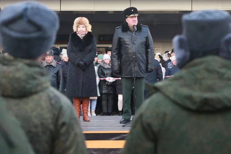 Отправка мобилизованных. Тюмень 
