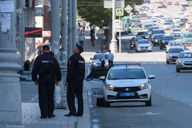 Центр Екатеринбурга перед приездом Владимира Путина