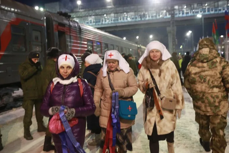 Отправка мобилизованных. Тюмень 