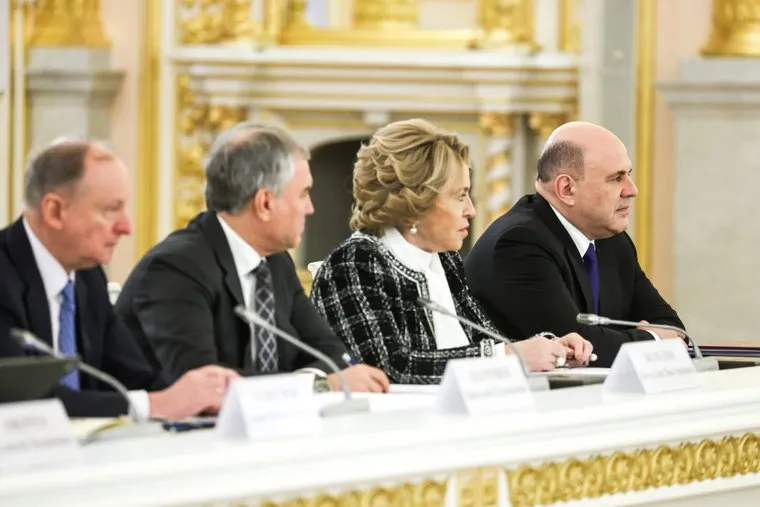 Владимир Путин и Александр Лукашенко на заседании высшего Госсовета союзного государства России и Белоруссии. Москва