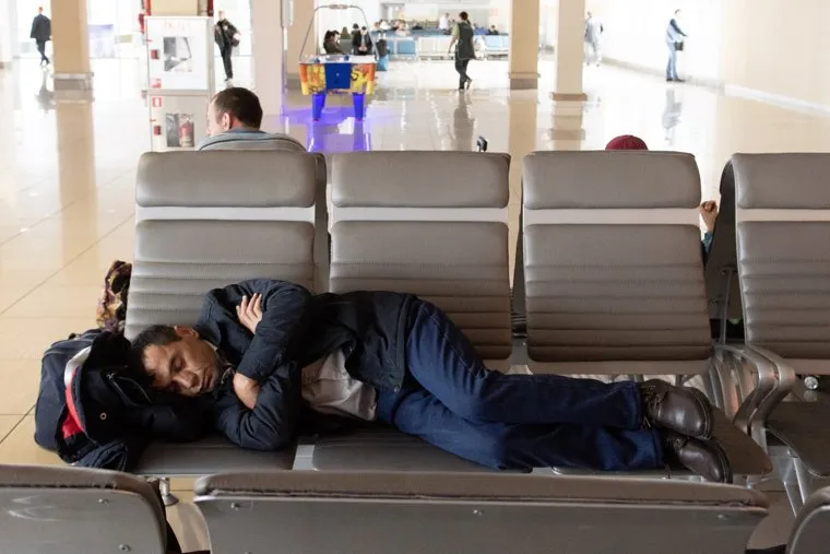 Аэропорт Кольцово после происшествия с посадкой самолета АН-12. Екатеринбург