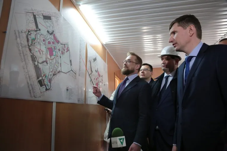 Врио губернатора Пермского края Максим Решетников проинспектировал начало строительства нового зоопарка в Перми, решетников максим