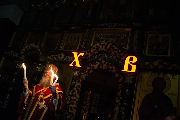 Пасхальное богослужение в Свято-Троицком кафедральном соборе. Екатеринбург 