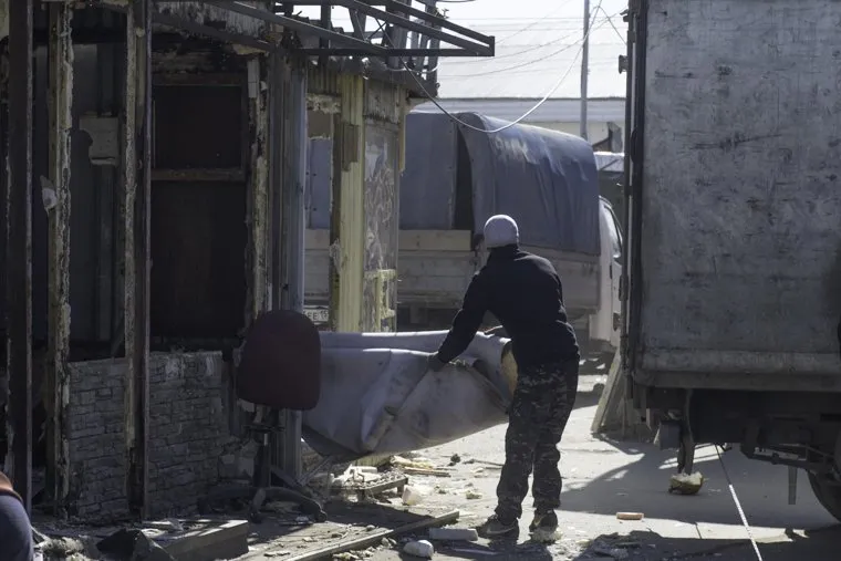 Снос торговых павильонов. Пермь