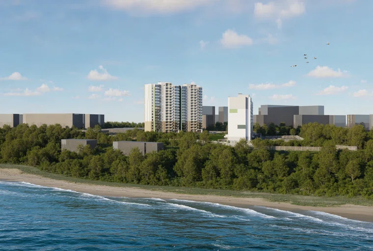 Жилой комплекс строится в зеленой зоне, а в шаговой доступности от проекта находится вся необходимая инфраструктура