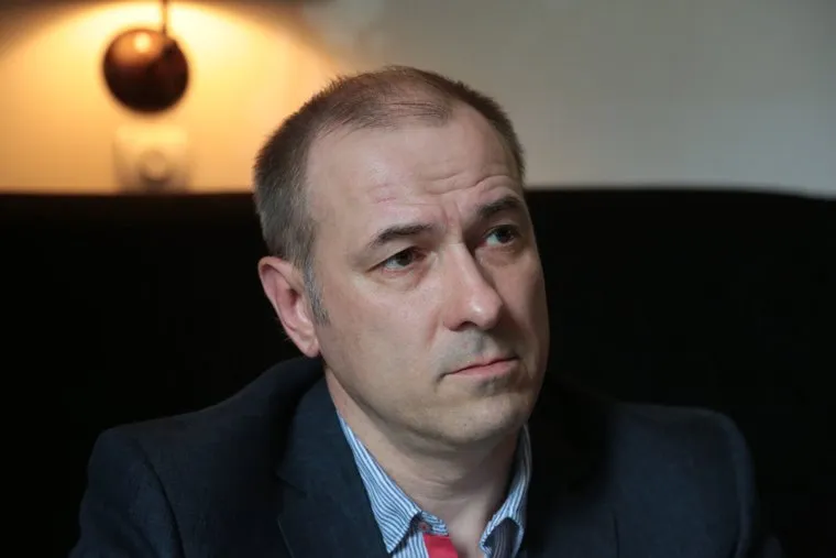 Предприниматель Константин Окунев во время интервью. Пермь, Окунев Константин