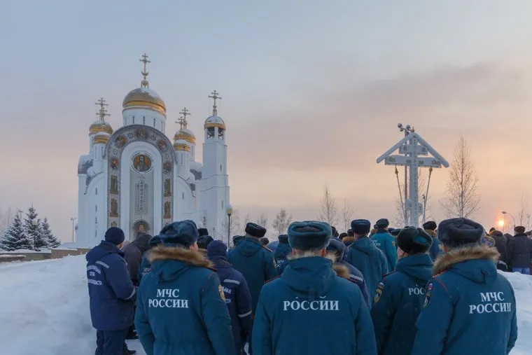 Панихида по погибшим 31 декабря 2018 года. Магнитогорск