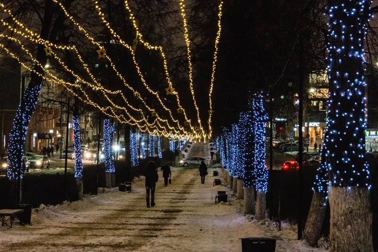 Украшение города к Новому Году. Пермь