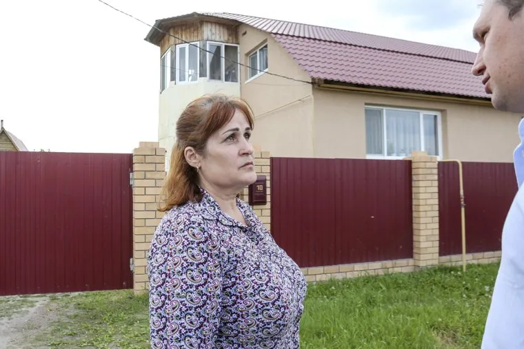 Жительница села Каскары Мария Кузнецова, пожаловавшаяся на отсутствие воды в поселке на прямой линии c Владимиром Путиным. Тюмень