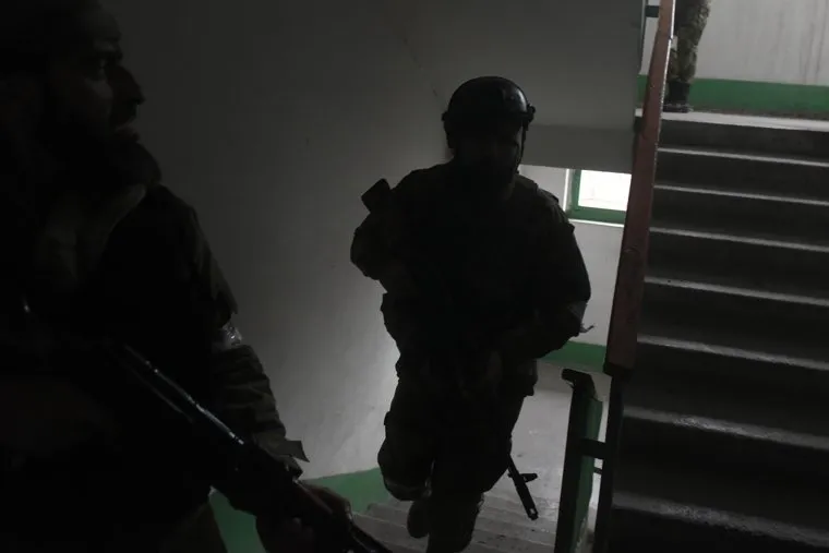 Работа чеченского добровольческого батальона Ахмат в Мариуполе. Украина