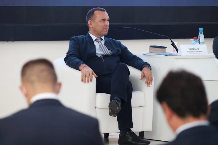 Встреча губернатора области Шумкова Вадима и генерального директора АО «Корпорация «МСП» Исаевича . Курган 