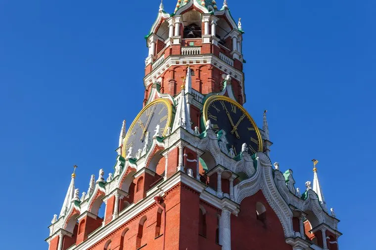 Клипарт, часы на башне, москва, кремль