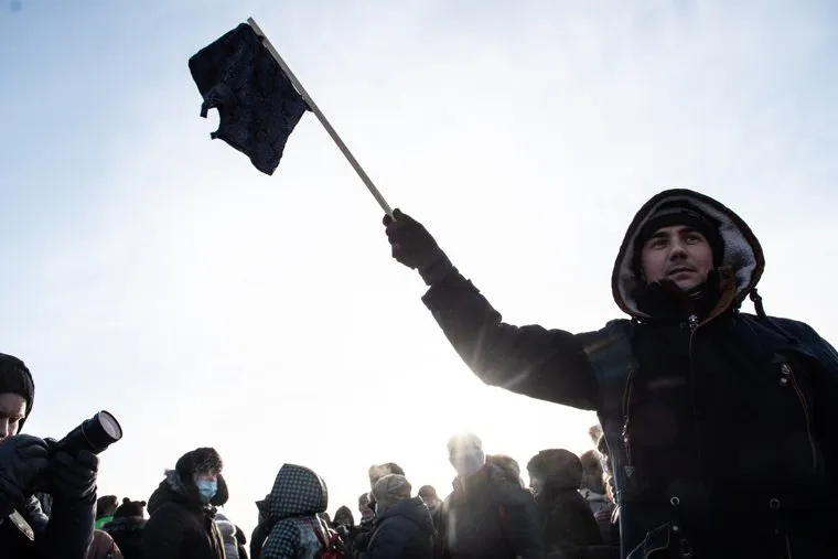 Несанкционированный митинг в поддержку оппозиционера. Екатеринбург