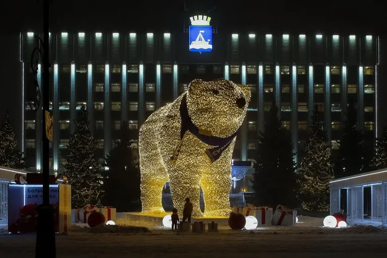 Новогоднее оформление. Тюмень