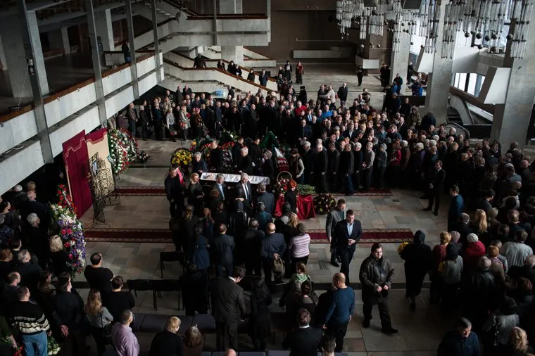 Прощание с Яковом Спектором в Свердловском государственном областном Дворце народного творчества. Екатеринбург 