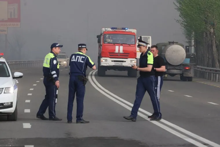 Пожар, Шоссе Тюнина. Курган