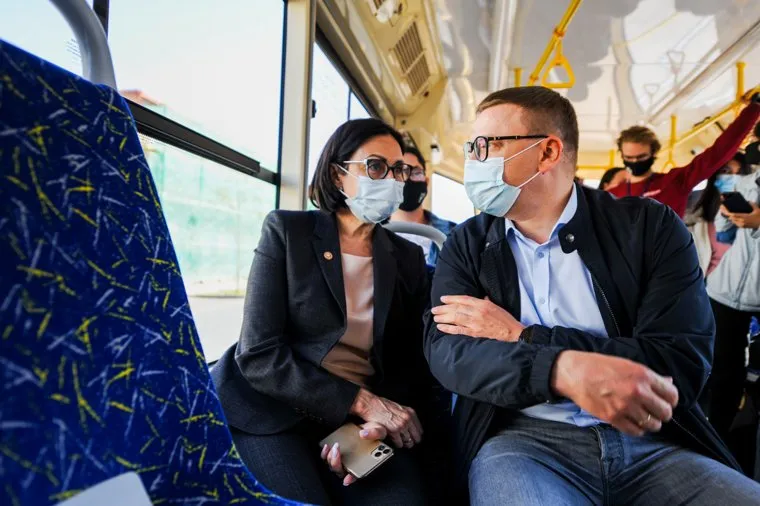 Алексей Текслер в трамвайном депо №1. Челябинск