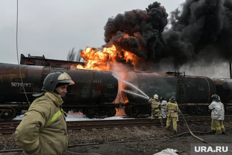 В результате схода поезда повреждено 300 метров железнодорожных путей