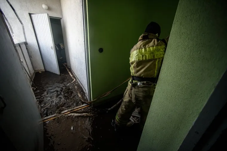 Пожар в доме № 2 на улице Союзной. Екатеринбург