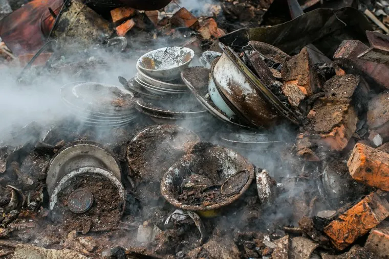 Сгоревшие сельские дома. Мыркайское