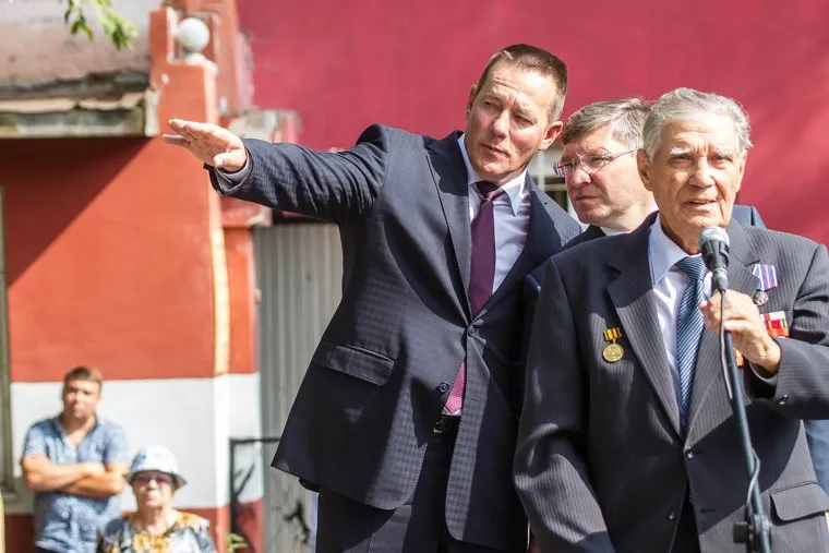 Открытие памятника чекистам. Тюмень, якушев владимир, фронтовик