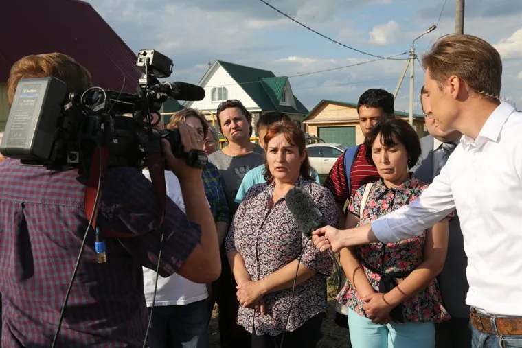 Жительница села Каскары Мария Кузнецова, пожаловавшаяся на отсутствие воды в поселке на XVII (семнадцатой) прямой линии c Владимиром Путиным. Тюмень