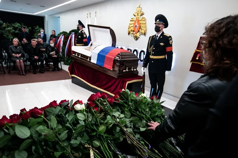 Прощание с Евгением Зиничевым. Москва