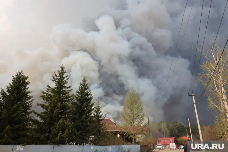 Под Курганом в дачном поселке загорелись баня и постройки