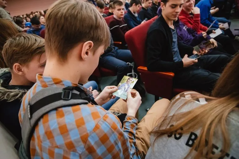 Юлия Михалкова на встрече со студентами в Верхней Пышме. Екатеринбург