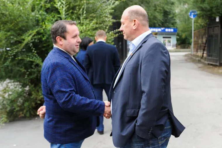 Алексей Текслер в парке Тищенко. Челябинск
