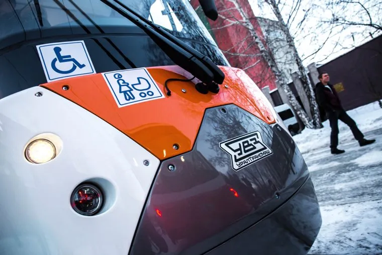 Демонстрация новых моделей трамваев в Западном трамвайном депо. Екатеринбург