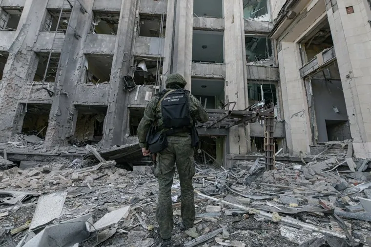 Обстрел Городской администрации. Донецк