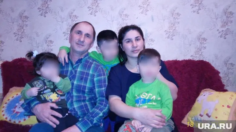 Брилянт со своим мужем и детьми в Губахе