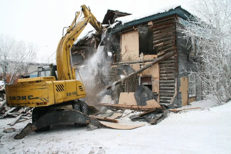 Клипарт 2, экскаватор, снос дома