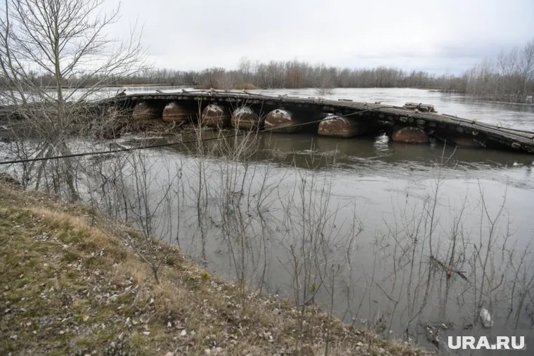 Тобол поднимается и топит дома с дачами на правом берегу реки
