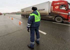 Две фуры съехали в кювет и перегородили трассу М-5 в Челябинской области