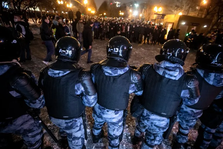 Несанкционированный митинг оппозиции. Москва