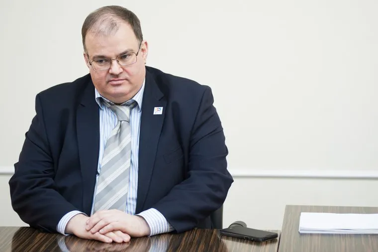 Встреча министра здравоохранения Свердловской области Андрея Цветкова и нового главного врача СОКБ №1 Игоря Трофимова. Екатеринбург, цветков андрей