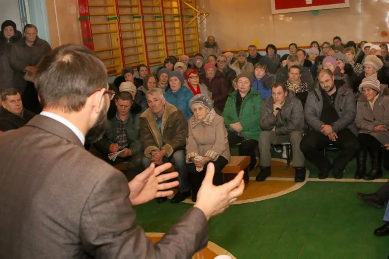 Встреча главы Кетовского района Александра Носкова с жителями поселка Старый Просвет.Кетовский районКурганская обл, носков александр