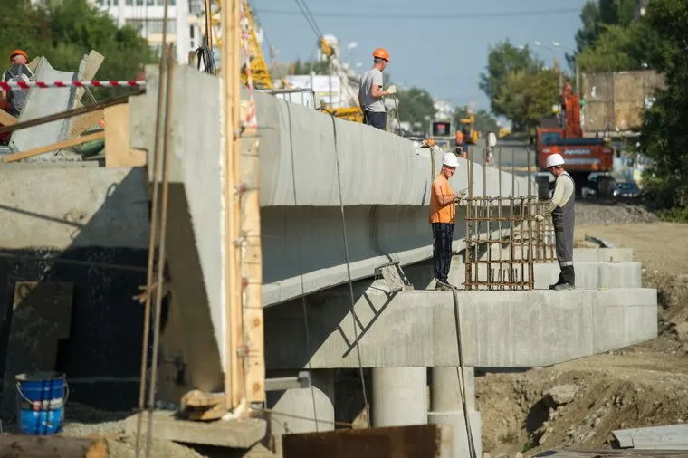 Визит Евгения Куйвашева в Нижний Тагил, строительные работы, река тагил, улица фрунзе, строительство моста